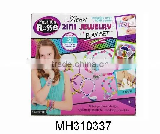 Girl toy jewelry DIY plastic beads set for sale