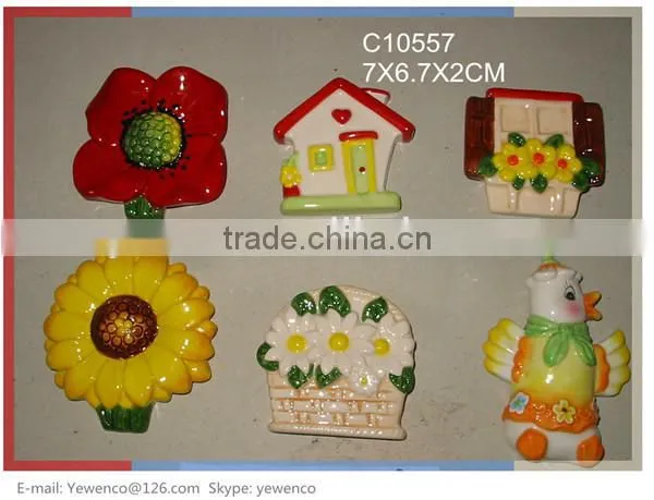 flower magnet, 2D ceramic magnet