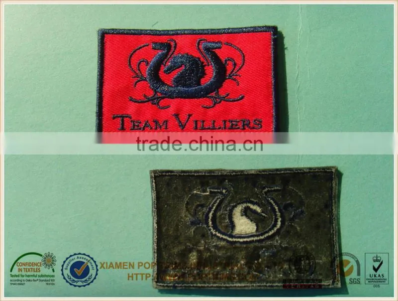 custom twill emboridery patches badge with horse design