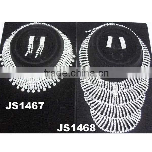 2014 pakistani rhinestone necklace earring set bridal jewelry set