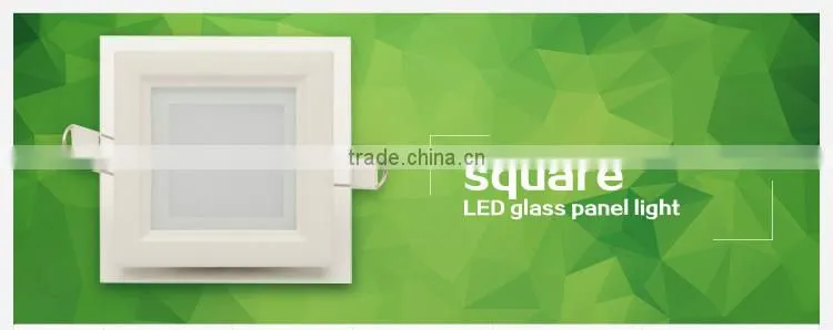 12W round led panel light with glass panel