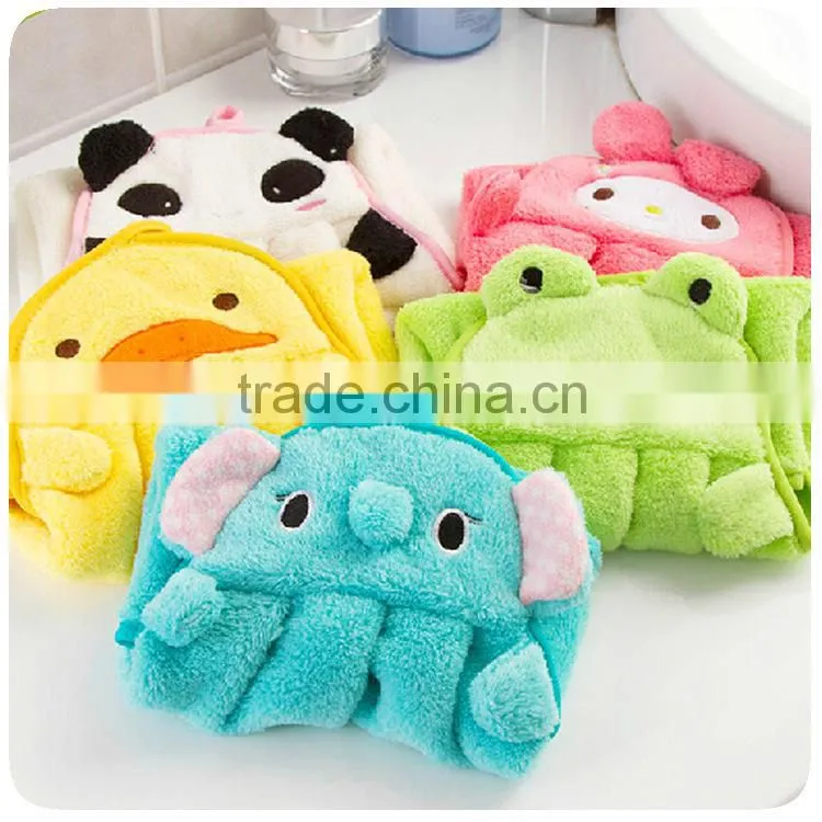 Sweet Candy Color Super Soft Coral Fleece Creative Cartoon Hand Towel