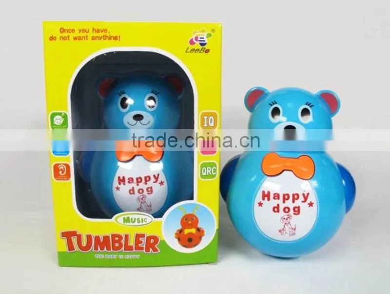 cute animal roly-poly toy music/ light / circle