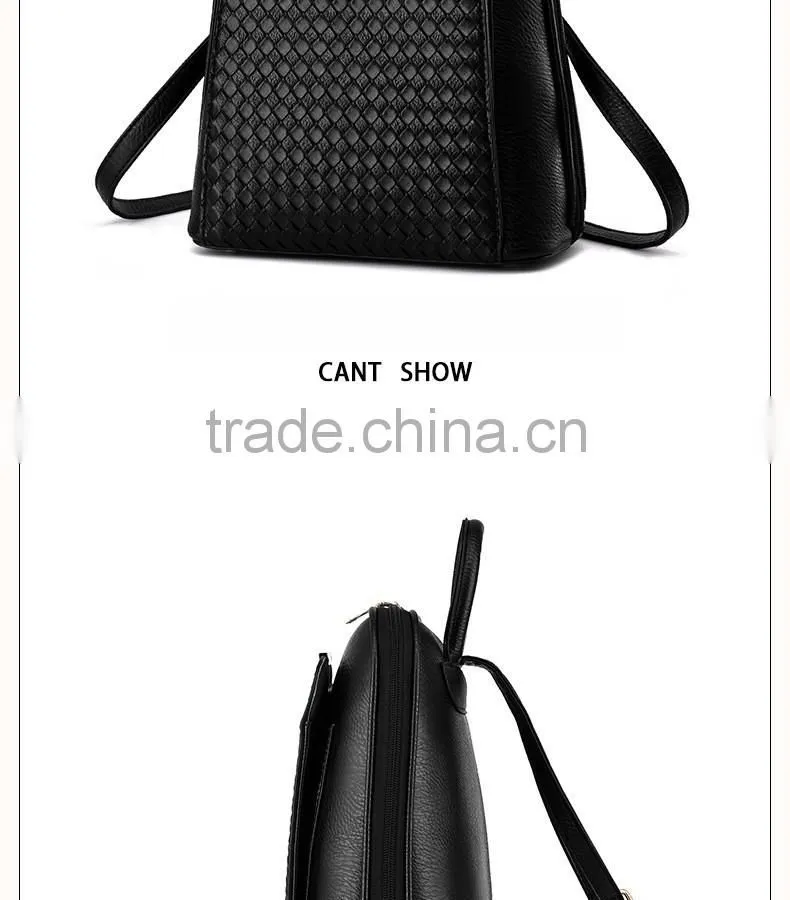 Leisure Knitting Teenage High Quality School Backpack Bags for Girls