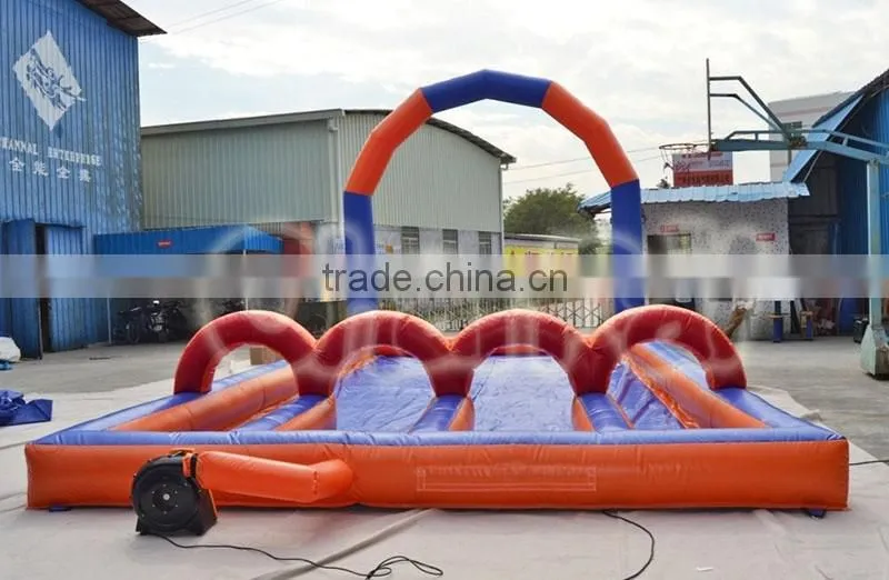 Commercial inflatable surf board playground game for sale, inflatable track slip