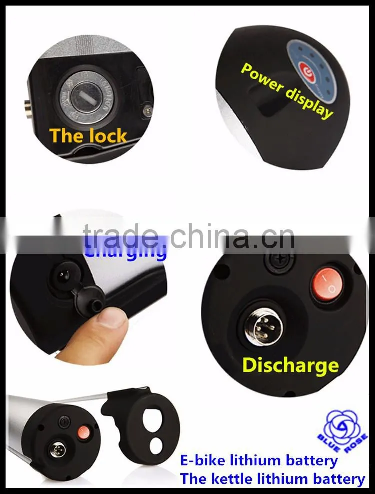36V 10Ah kettle cylinder electric Mountain e bike e-bicycle Rechargeable lithium li-ion battery batteries pack