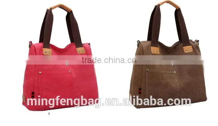 2015 New Fashionable Tote Canvas Woman Lady Bag