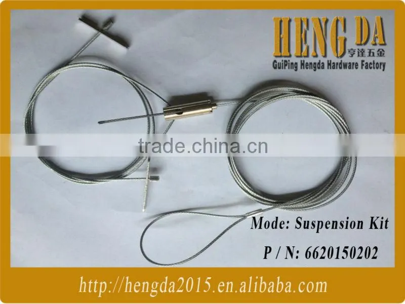 Screw gripper suspended cable with clamps