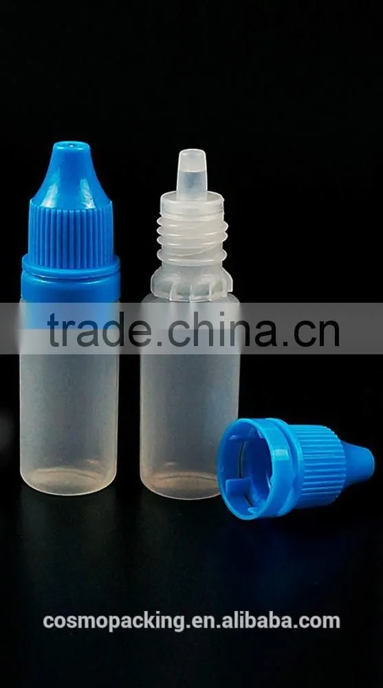 10ml PE plastic ejuice bottles,e-cig dropper bottle with tamper evident cap