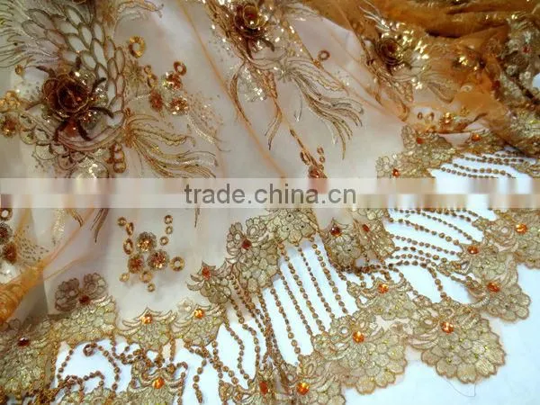 fashion evening dress french lace latest fabric lace for garment weeding party