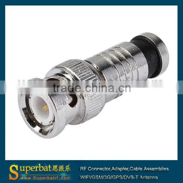 50 Ohm BNC Plug connector,Straight ,Crimp Attachment for RG59