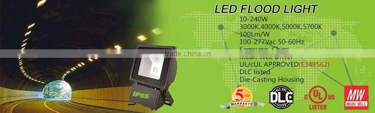 DLC UL CUL led flood light 10w 35w 50w 80w 100w 150w / High lumen outdoor 150w led flood light