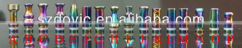 various shape and color 510 ecig drip tip rainbow drip tip