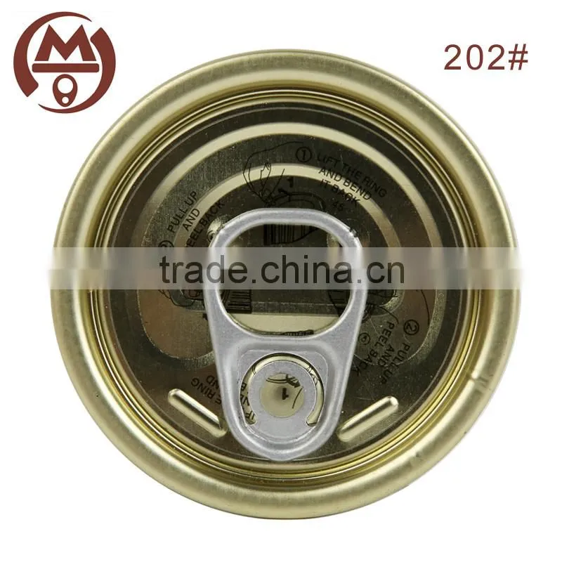 52mm 202# new products metal tin lid easy open end