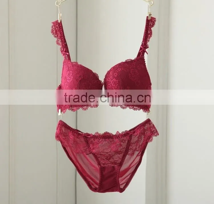 sexy bra and panty new design push up bra set(FPY305)