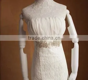 New design bridal handmade rhinestone appliques for sash WA012 for sale