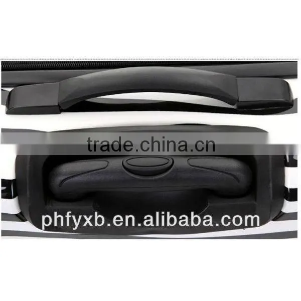 China alibaba 2014 Zebra grain trolley travel bag,abs+pc hardcase material trolley case