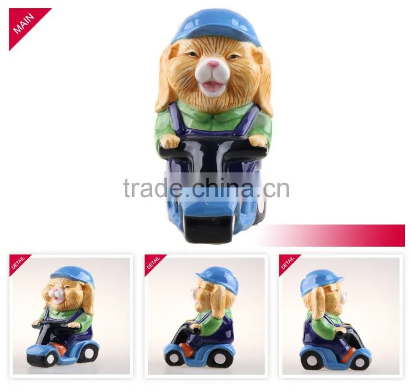 Hot selling new design rabbit shape lovely ceramic piggy bank