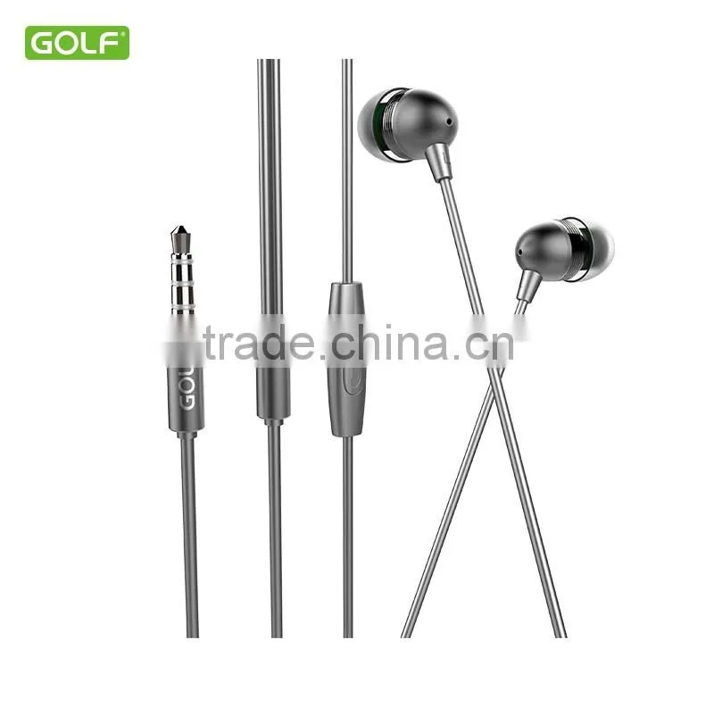 Handsfree Stereo Mobile Phone Earphone In Ear Corded Metal Earphone Made In China