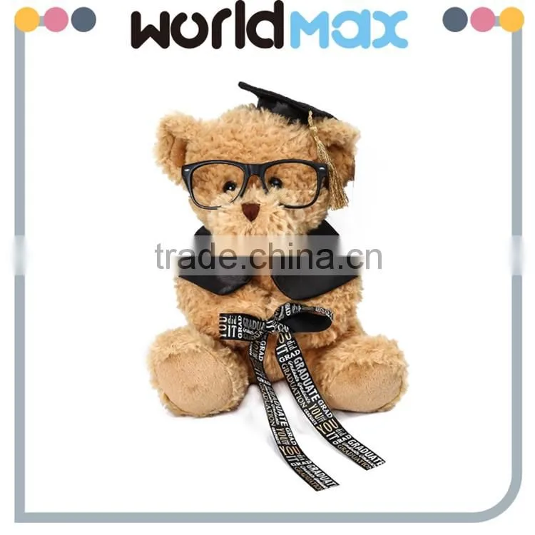Kid Gift OEM Enterprise Plush Bear With Doctorial Hat Cartoon Toy Doll