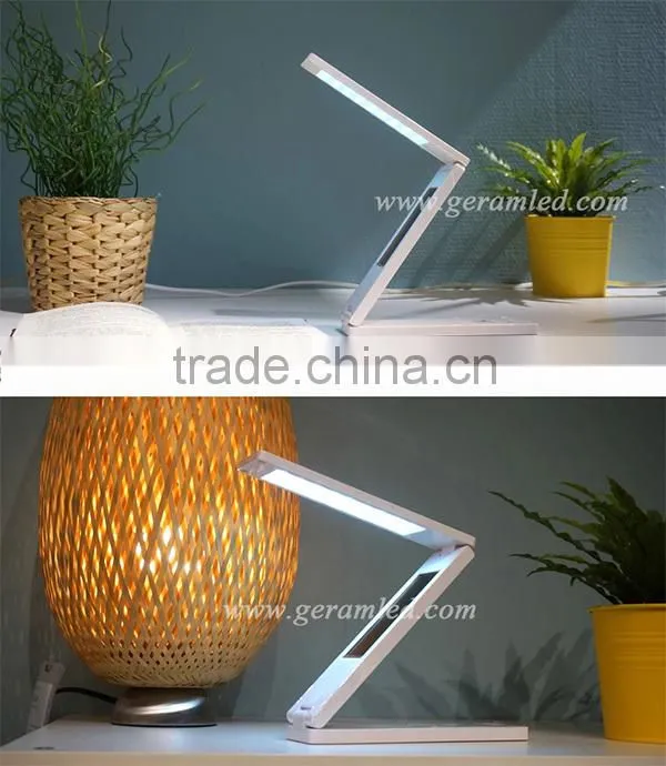 LED Battery Desk Lamp, Portable Luminaire Table Lamp, Table Lamp With Clock