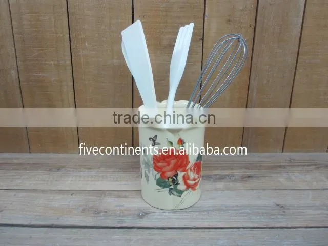 Ceramic Coffee/ Tea Mugs Set with Sugar Pot in Round Tray