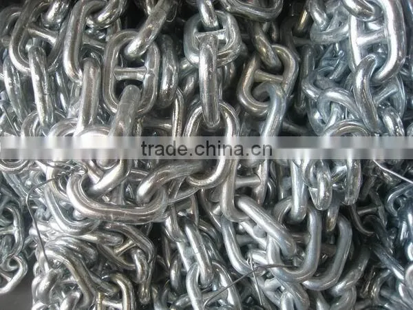 CCS certificate large black and galvanized lifting chain for mining