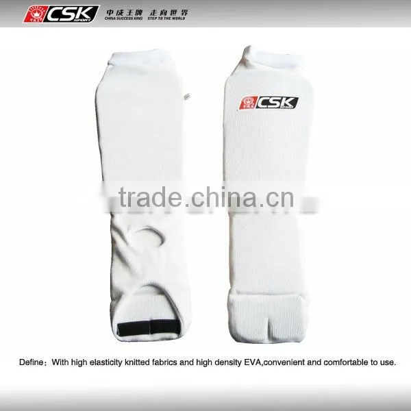 Karate knitting shin and instep guard