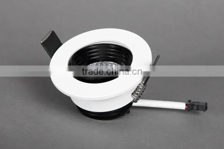 Recessed mini spot light 3w led downlight with black anti-glare inner ring
