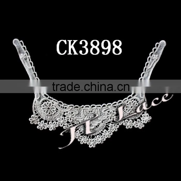Embroidery cotton neck lace water soluble collar CK3265