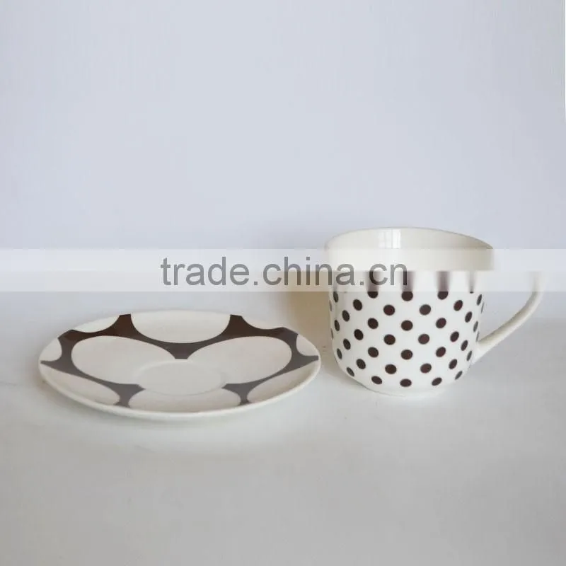 Ceramic mug & saucer for tea