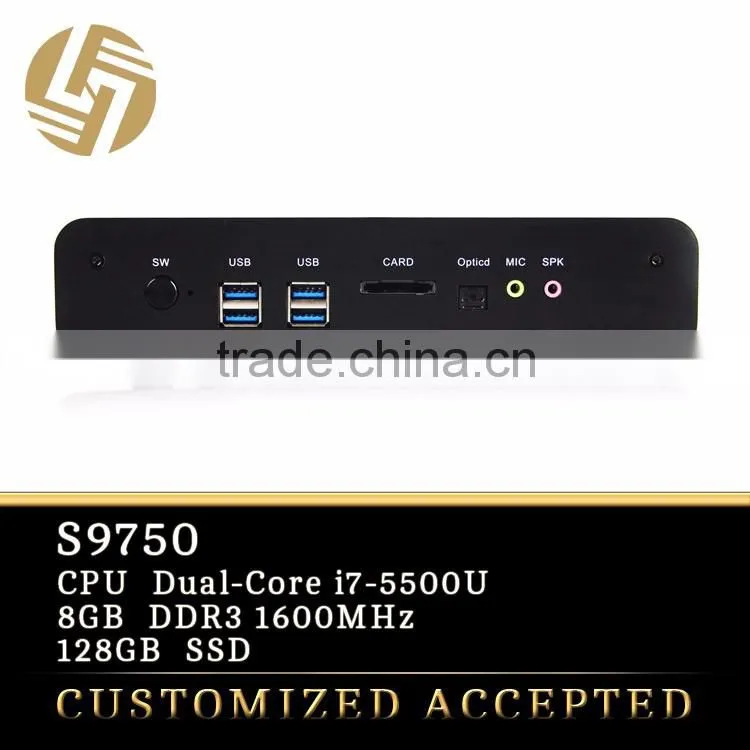 Factory price intel mini pc i7-5500U small pc embedded pc