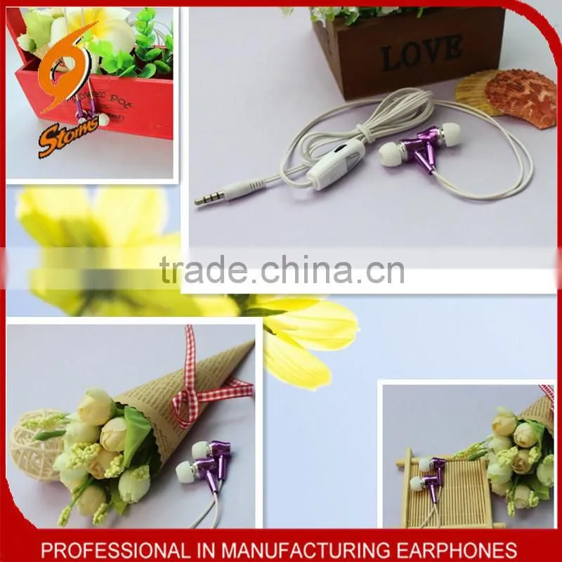 Matel earphone for mobile phone,Fashionable Earphone With Mic