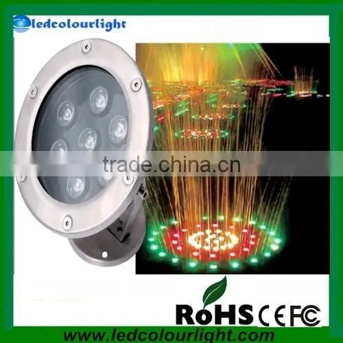 hight quality IP68 Aluminum body DMX LED RGB underwater light 9w