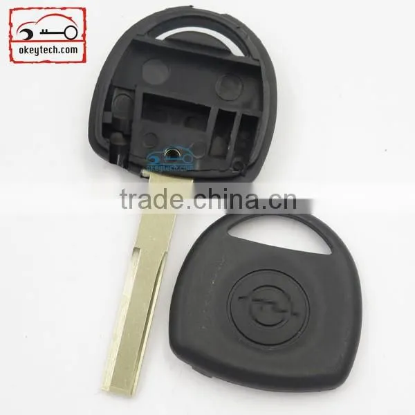 Okeytech Opel transponder chip key shell blank with HU43 blade with logo transponder chip key blank opel car key case