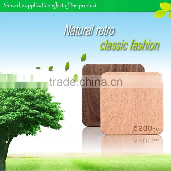 Wholesale power bank battery charger 5200mah 18650 portable power bank for raspberry pi wood digital power bank