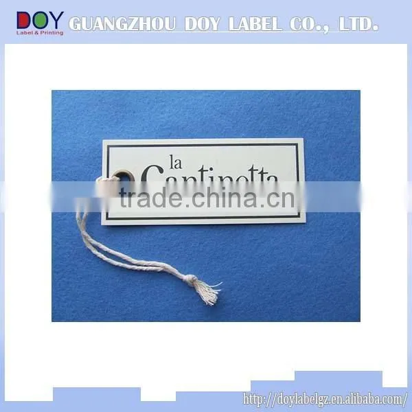 personalized factory produced garment paper tags