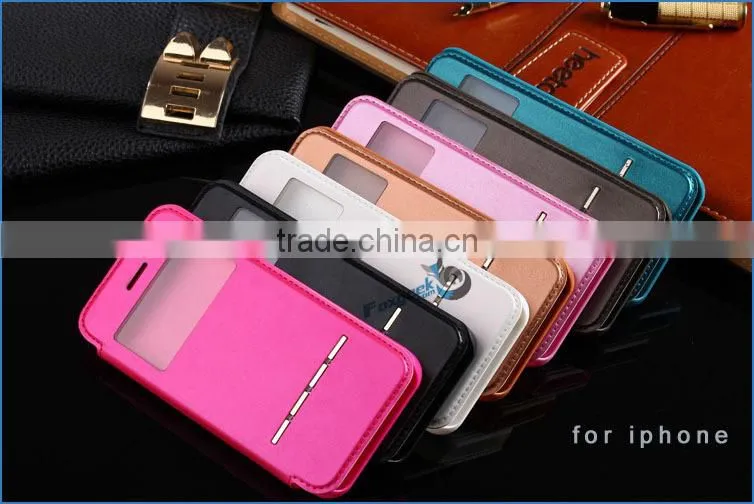 2015 new smart leather case for iphone 6/for iphone 5s/for iphone 4s ,smart waterproof case for iphone .