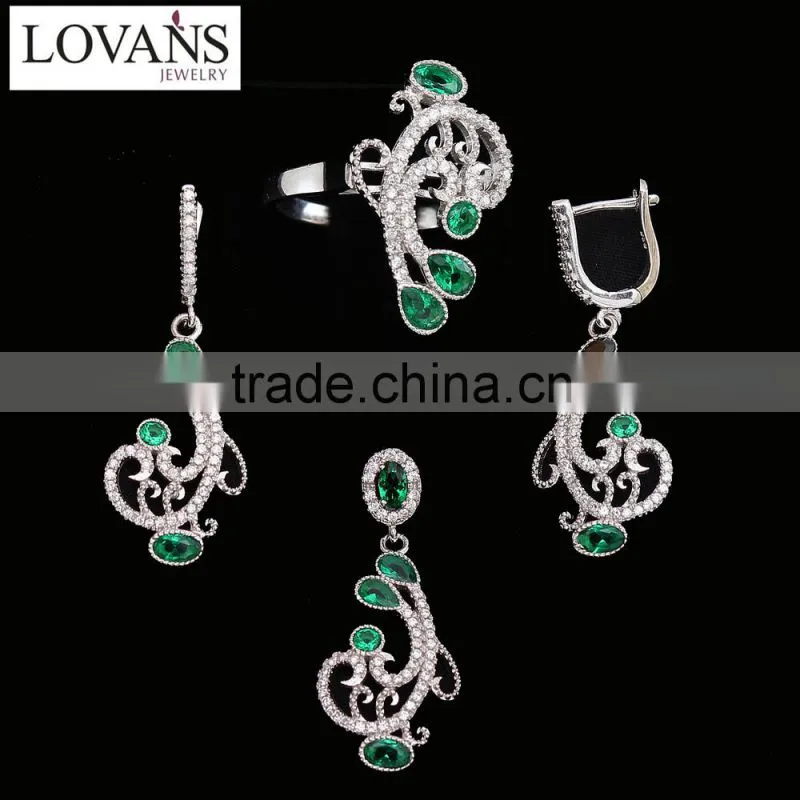 Powell Wholesale Jewelry Set Party Accessories Emerald Stone Ebay Europe All Product TZ-0250