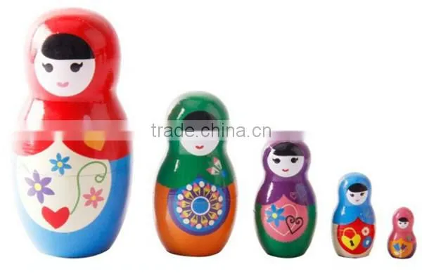 Kinds nesting doll wooden decoration