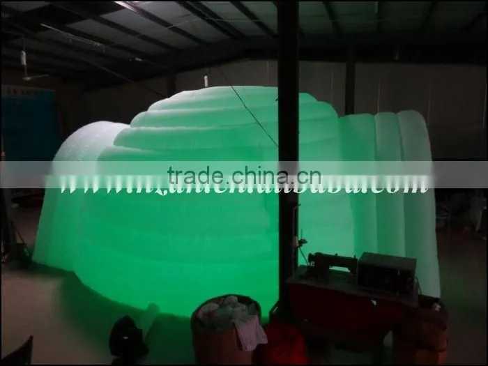 2016 Hot Sale Inflatable Clear Dome Tent with Led Light/Inflatable Lawn Tent