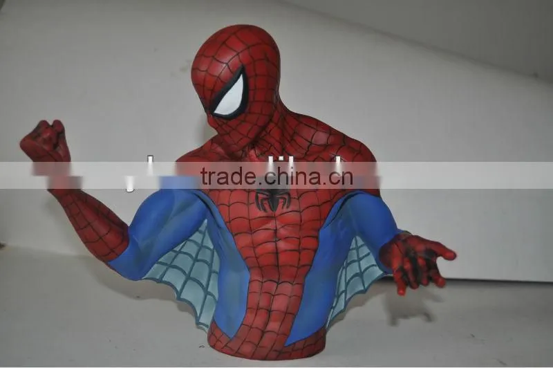 Cute design spiderman PVC action figure money box