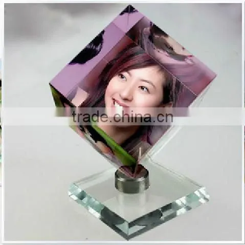 latest beautiful elegant crystal photo frame