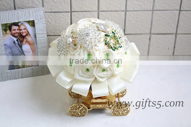Handmade Elegant Jeweled Bridal Bouquet