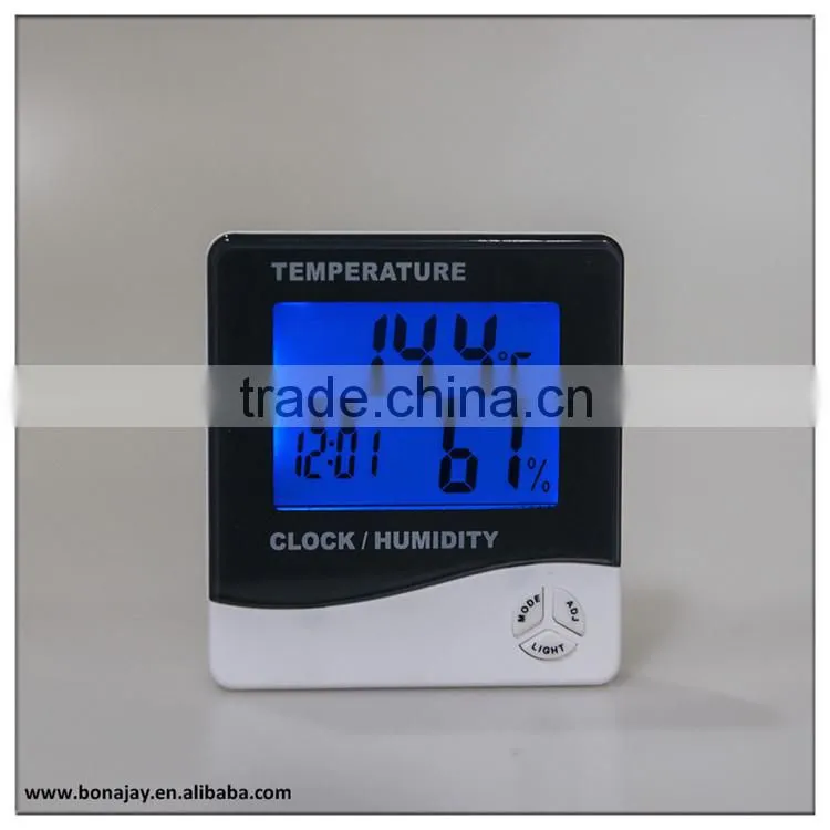 Indoor backlight digital thermometer hygro clock htc 1