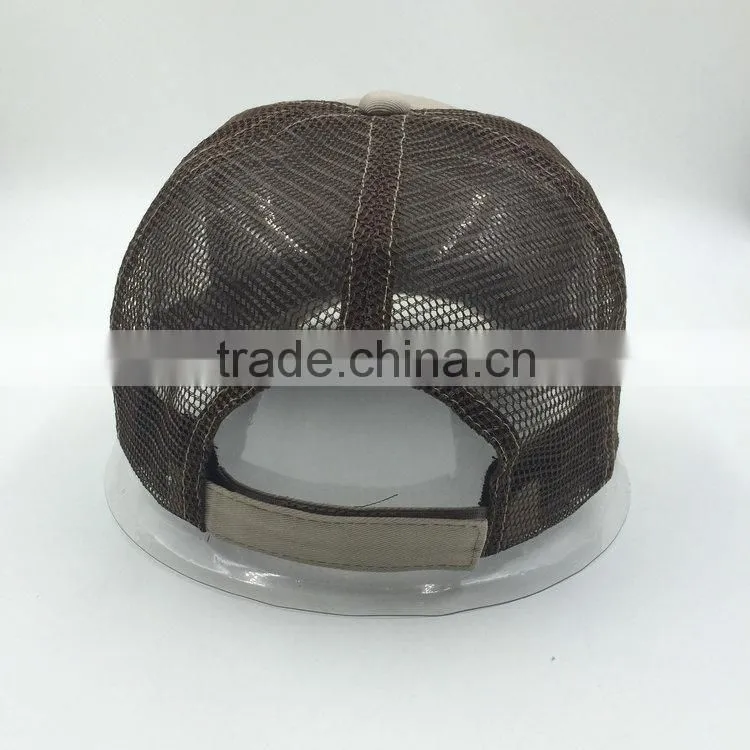 Customized cotton twill 3D embroidery 5 panel mesh trucker cap
