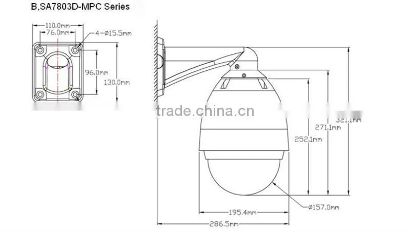 HD Speed Dome IP Camera SA7803D-MP network security camera