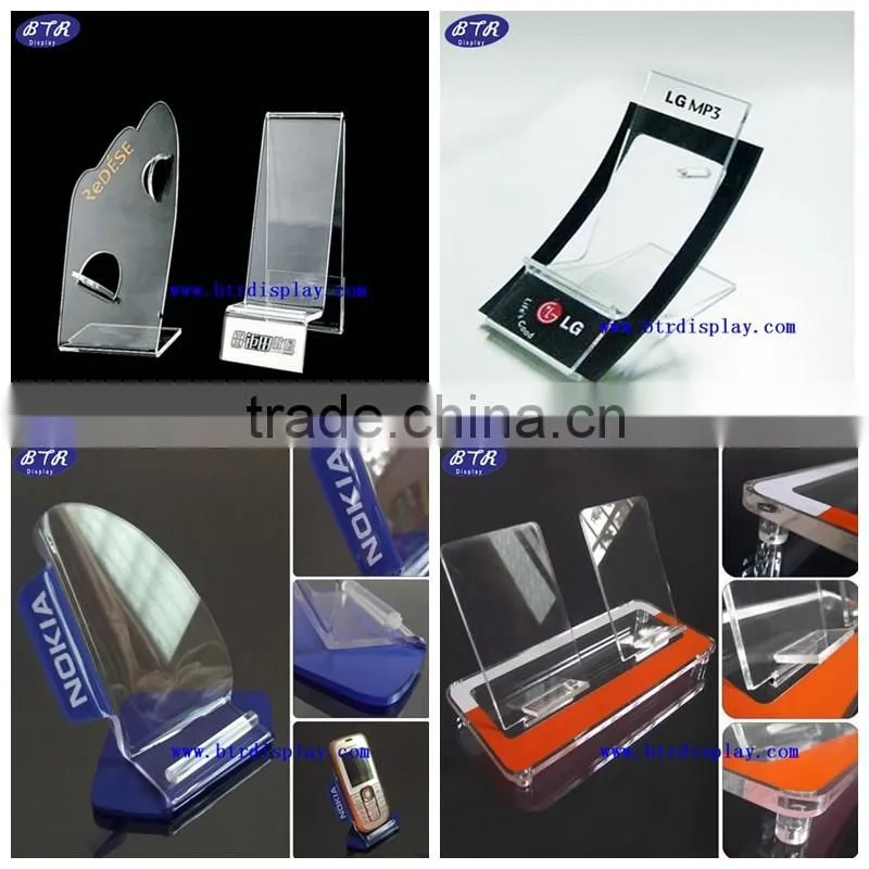 custom plastic acrylic multiple mobile phone table holder for Samsung mobile phone