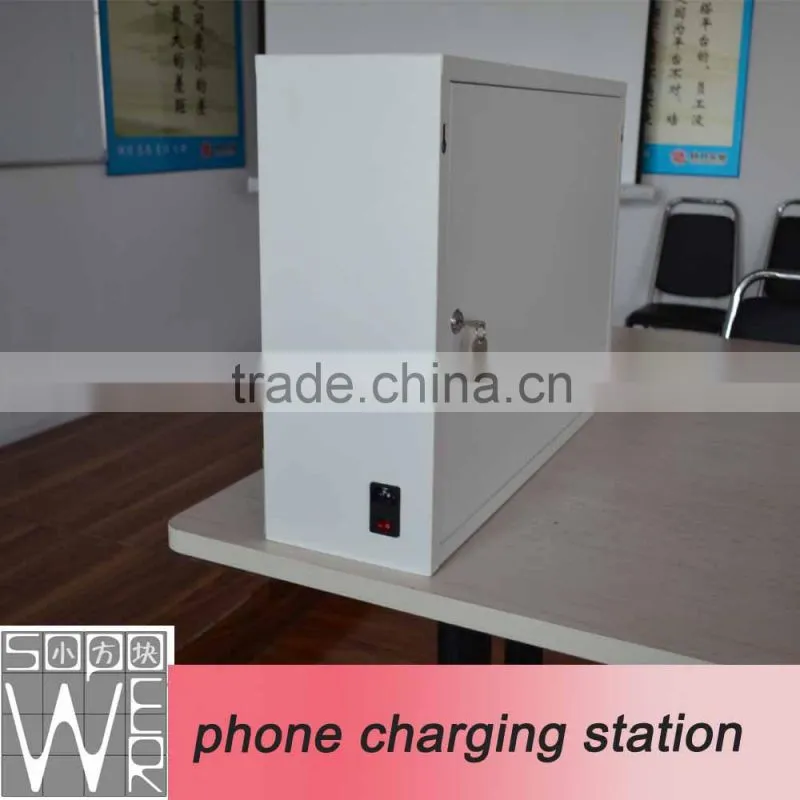 9 compartment steel locker charging cart