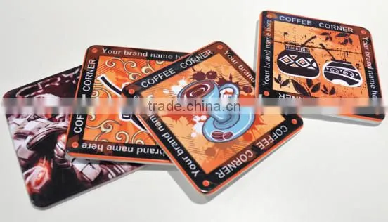 Wholesale sublimation heat printing square Polymer Coaster/customized Coaster